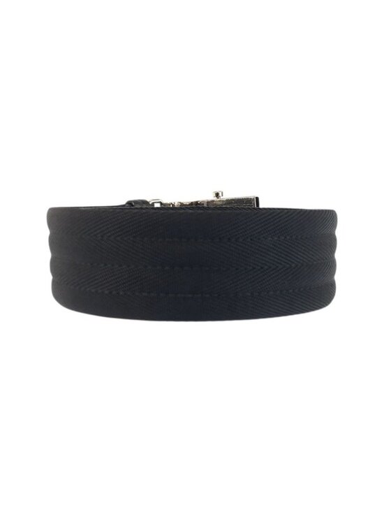 Prada Black Silver Nylon Belt Rolla Buckle main image 7